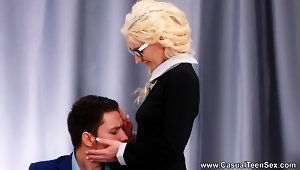 Watch Blonde Teen Porn Seduces Her Boss